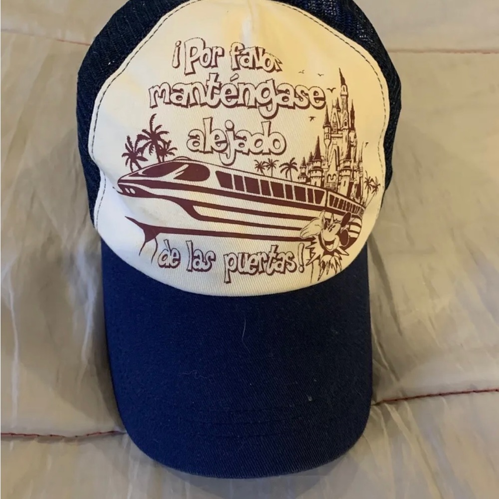 Disney vintage Disney world Florida trucker hat cap 2012 transportation euc USA